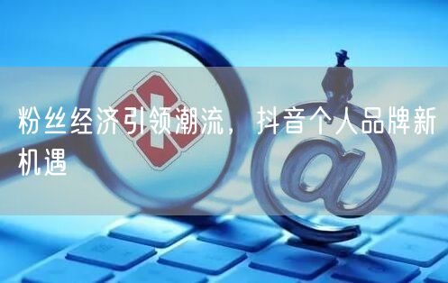 粉丝经济引领潮流，抖音个人品牌新机遇